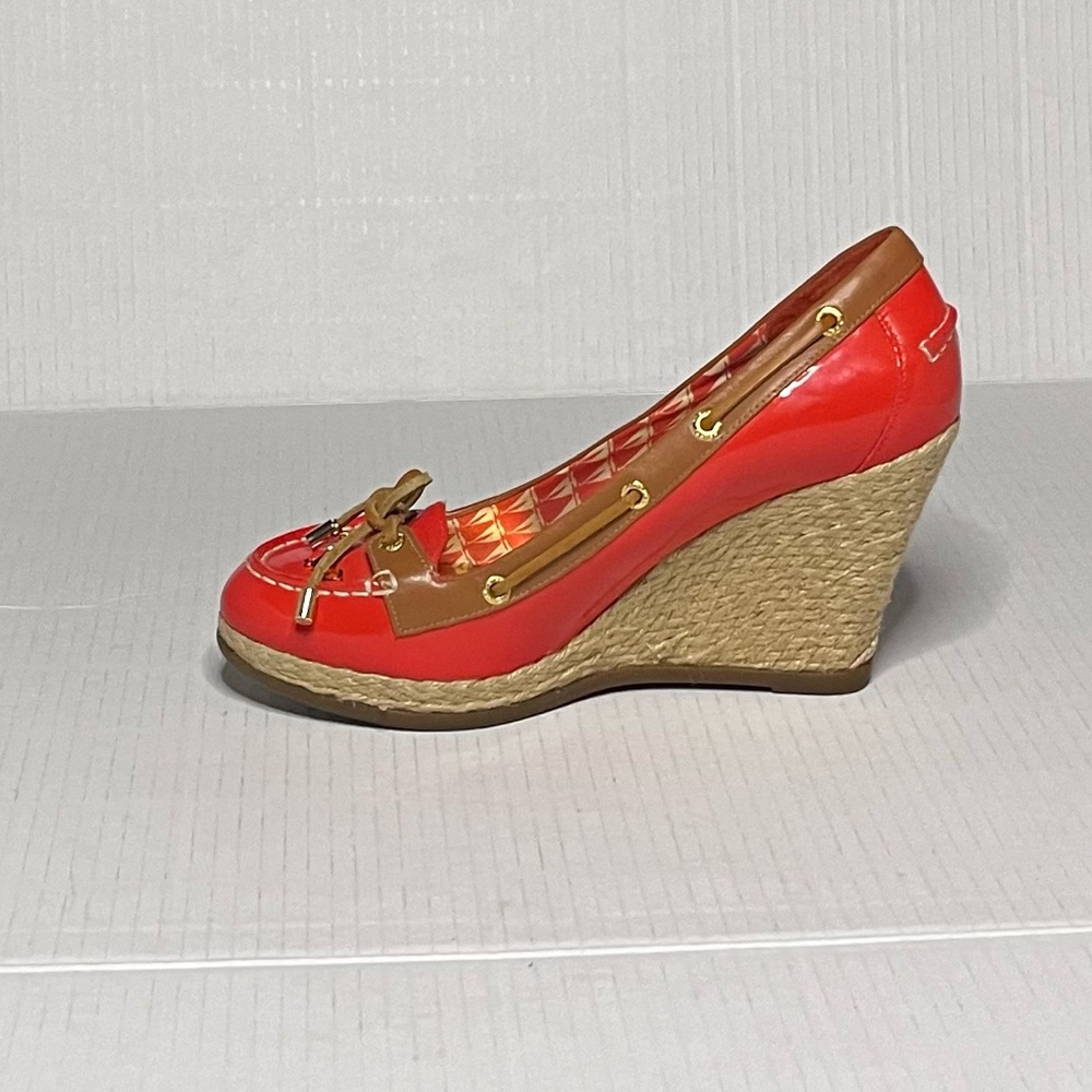 Milly x Top Slider Patent Leather Wedge Loafers - Picture 4 of 11
